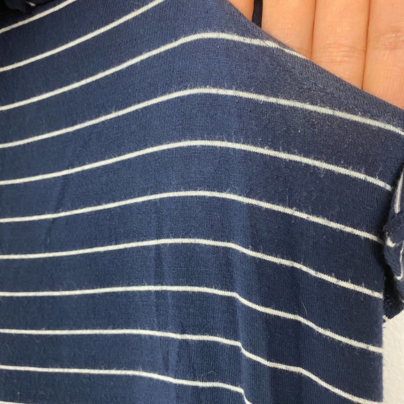 Abercrombie & Fitch Blue Striped Off-the-Shoulder Casual Dress Size Small - Picture 7 of 11